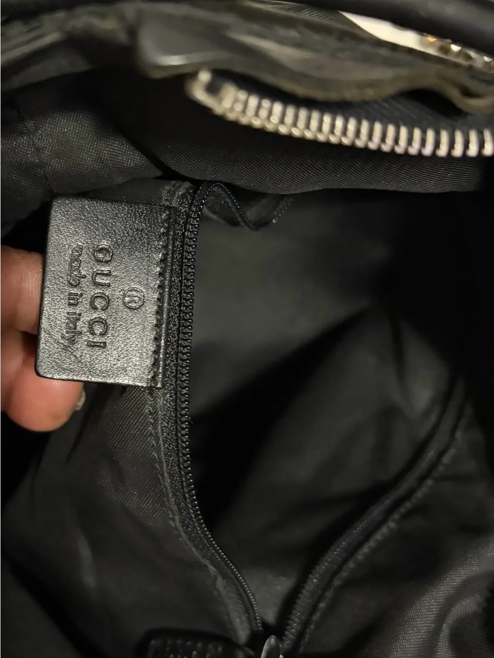 Gucci Black GG Monogram Hobo Shoulder Bag With Matching Wallet.